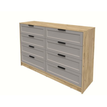 Kомод Тренд КТ-К157 (Дуб золотой ЛДСП/ Луна ЛМДФ) Ш1565 В1020 Г451